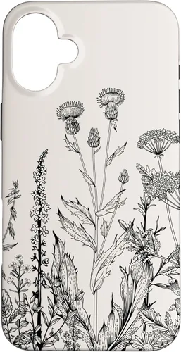 Vista 22 de iPhone 16 Cute Wildflowers Pattern Design Floral Case