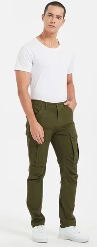 Vista 6 de Plaid&Plain Pantalones cargo ajustados con rodillas articuladas para hombre