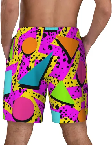 Vista 4 de Ecvcdais Bañador ajustable de los años 80S con línea de compresión para hombre