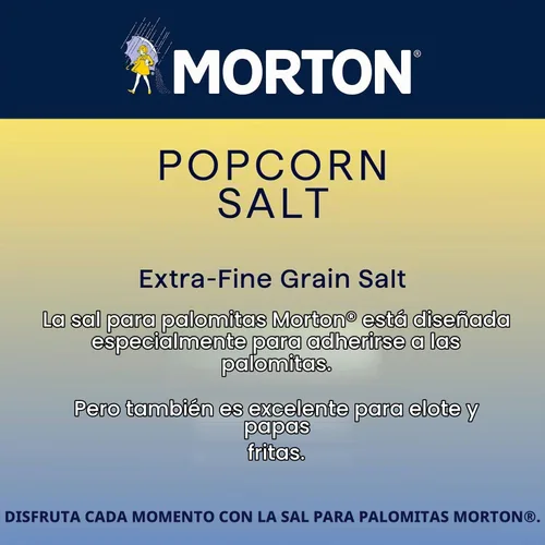 Vista 6 de Sal para palomitas de maíz Morton, (3.75 oz), paquete de 2, perfecta para palomitas y condimento