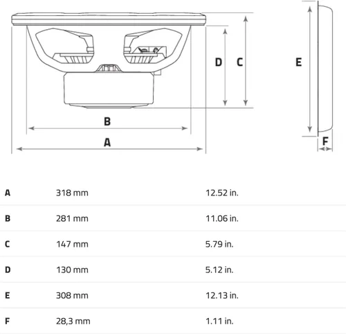 Vista 11 de HERTZ Cento Series CS-300-S4 Subwoofer SVC RMS de 4 ohmios de 12" (300 mm) 350 vatios