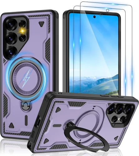 Vista 38 de Gritup fro Funda para Google Pixel 9A, funda protectora magnética de grado militar compatible con Mag-Safe, 2 protectores de pantalla HD, soporte