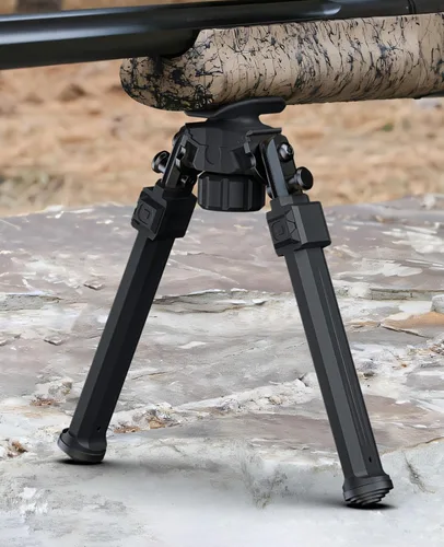 Vista 6 de CVLIFE Picatinny - Bípode para rifle con adaptador de altura ajustable, bípode de rifle resistente y duradero para caza Bipods for Rifles