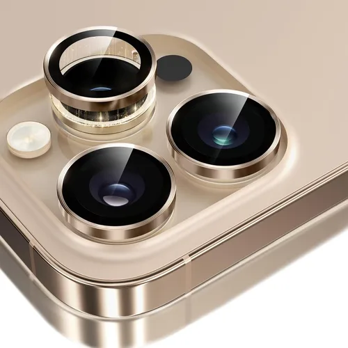 Vista 29 de GolbinBox Protector de lente de cámara para iPhone 13 Pro/13 Pro Max, ajuste invisible 1:1, vidrio templado 9H, funda individual de metal ultra HD