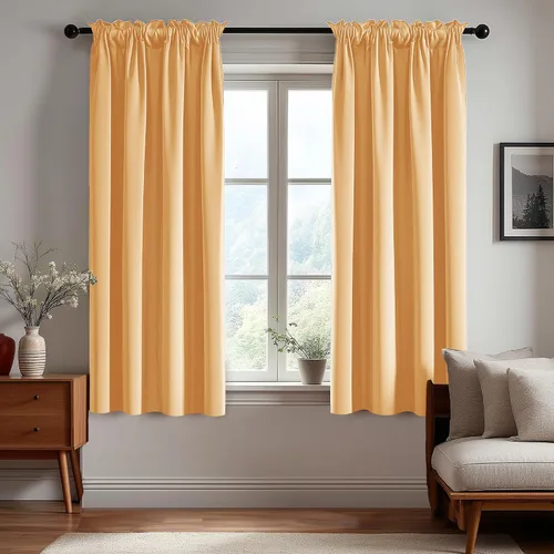 Vista 53 de Deconovo Cortinas opacas, aislamiento térmico, dobladillo para barra, reducción de ruido, certificado Oeko-TEX, cortinas de oscurecimiento