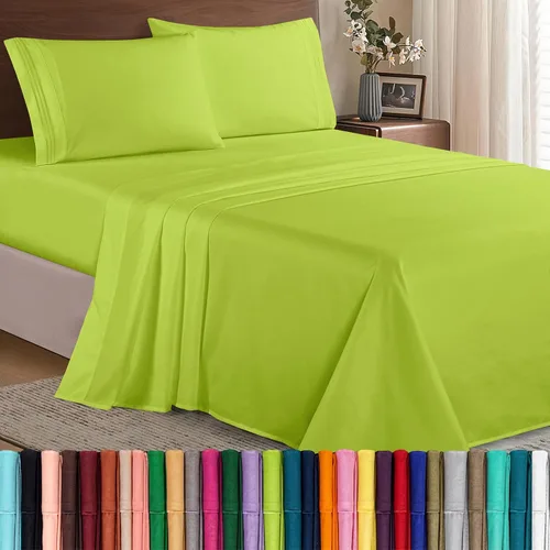 Vista 9 de Elegant Comfort - Juego de sábanas de microfibra de 1500 hilos de calidad hotelera prémium de 4 piezas - Resistente a arrugas, sábana bajera