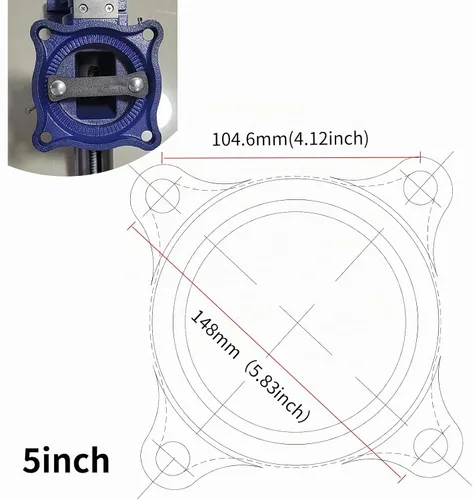 Vista 7 de Tornillo de banco de posicionamiento COGNATIVE 5" UPG 360°, fuerza de 8800LB
