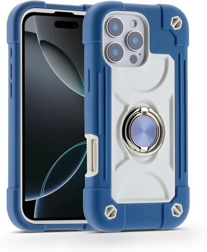 Vista 69 de MARKILL Funda compatible con iPhone 14 Pro de 6.1 pulgadas con soporte de anillo integrado, protección contra caídas de grado militar, carcasa Palta