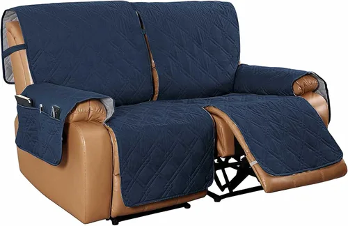 Vista 16 de Beacon Pet Funda para silla reclinable, funda elástica para sofá reclinable de 2/3 plazas, funda impermeable con bolsillos, protector de muebles