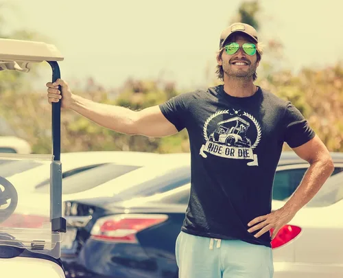 Vista 8 de Camisetas de golf divertidas para hombre, diseño gráfico Best Dad by Par