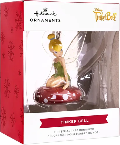 Vista 3 de Hallmark Disney Tinker Bell on Mushroom Adorno navideño