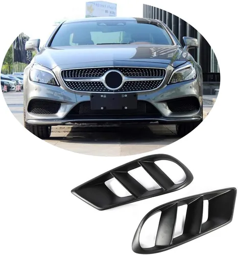 Vista 6 de Cubierta de parrilla para lámpara antiniebla para Mercedes Benz CLS Clase CLS350 CLS400 CLS550 Sport Sedan 2015-2018 salida de fábrica de fibra