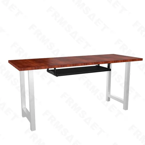 Vista 7 de FRMSAET Accesorios para Muebles Productos de Oficina Conjuntos de Hardware 20/24/30 pulgadas Bandeja para Teclado Soporte de Madera para Debajo