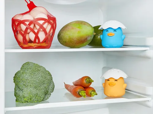 Vista 6 de Duck Refrigerator - Soporte desodorante de bicarbonato de sodio, absorbente de olores y eliminador (azul)
