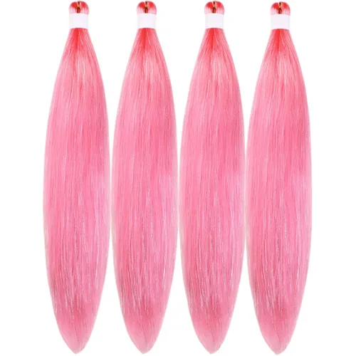 Vista 41 de Cabello trenzado para niños preestirado de 16 pulgadas, color negro para niños, trenzas sin nudos
