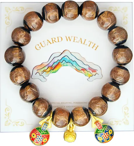 Vista 10 de Pulsera de esmalte gris colorido para hombres y mujeres – Estilo Palacio Imperial, joyería de guardián familiar de bestias tragadoras de oro