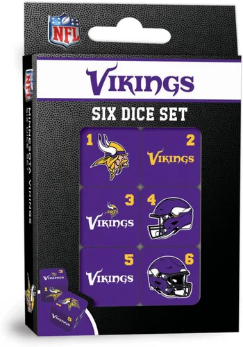 Vista 7 de MasterPieces Game Day - NFL Baltimore Ravens - Juego de 6 dados con logotipo del equipo, tamaño estándar D6