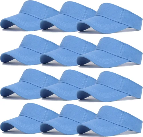 Vista 8 de Ultrafun Paquete de 12 sombreros con visera solar para mujeres y hombres