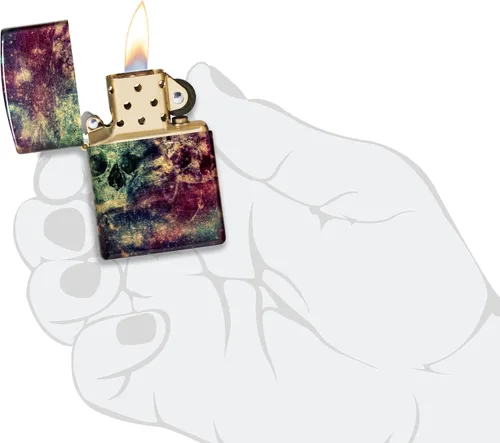Vista 5 de Zippo Galaxy Skull Design 540 - Encendedor de bolsillo de latón
