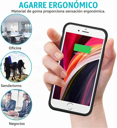 Vista 7 de Funda de batería para iPhone 6/6s/7/8/SE 2/3ª generación, cargador portátil de 10000 mAh, batería recargable, funda de carga compatible con iPhone