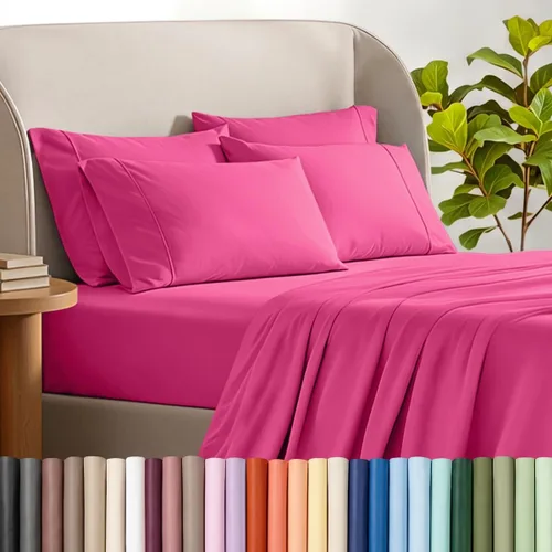 Vista 33 de Bare Home Hotel Luxury - Juego de sábanas Queen extra suave, 6 piezas, bolsillos profundos, ajuste fácil, refrescantes y transpirables, resistentes