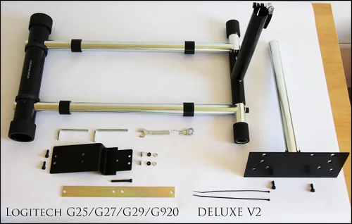 Vista 5 de G29Volante de carreras erguido para Logitech G27G25, G29y G920. Con ruedas. Volante y pedales no incluido.