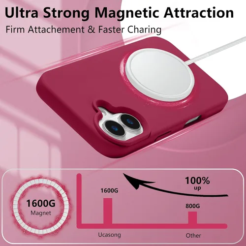 Vista 201 de Funda magnética de silicona para iPhone 13 Pro, color blanco antiguo [Compatible con Magsafe] [Forro de microfibra suave antiarañazos], funda