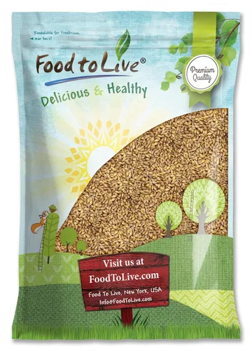 Vista 8 de Food to Live Grano de cebada descascarada, 1 libra, 100% grano entero, vegano, ideal para hornear en casa, elaboración de cerveza, molienda. Rico
