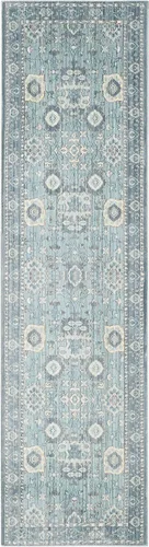 Vista 3 de SAFAVIEH Valencia Collection - Alfombra para pasillo, 2 pies 3 pulgadas x 12 pies, alpina y multicolor, diseño bohemio chic envejecido, no desprende
