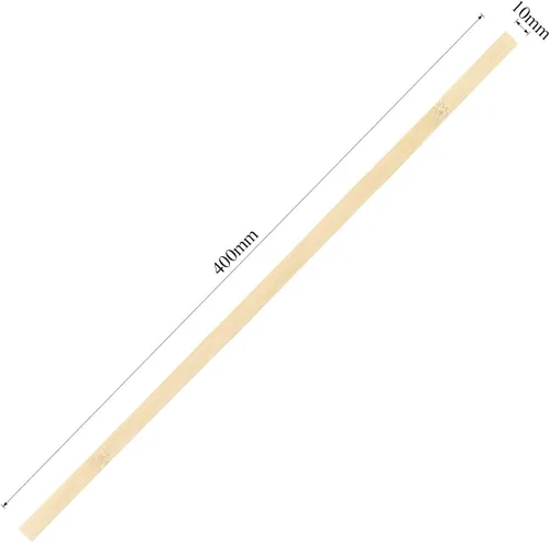 Vista 2 de DYWISHKEY 30 palos de bambú natural, palos de madera para manualidades, 15.75 pulgadas de largo x 3/8 pulgadas de ancho