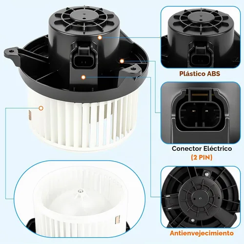 Vista 2 de 700175 Conjunto de motor del ventilador de calentador de CA para Nissan Frontier 2005-2021, para Pathfinder 2005-2012, para Nissan Xterra 2005-2015