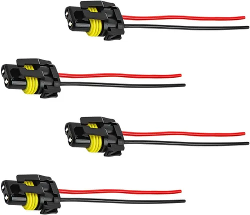 Vista 9 de Wevdn 2 PCS Enchufes de Bombilla 9005 HB3 9006 HB4 9012, Conector de Faro Adaptador Hembra Arnés de Cableado Enchufe, Enchufe de Cable de Faros