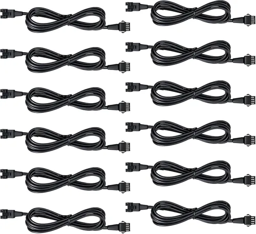 Vista 8 de Hovano Juego de 4 cables de extensión de 60 pulgadas/150 cm de 4 pines RGB LED para luces de acento multicolor, juego de cables para luces LED