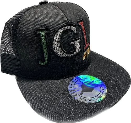 Vista 2 de JGL El Chapo 701 Chapiza - Sombrero de camionero negro bordado personalizado Camo