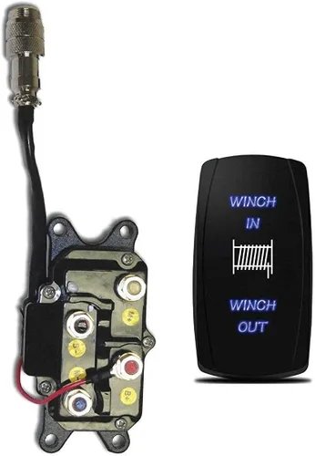 Vista 4 de Mad Dog 2500 LB Winch & Mount Combo, cuerda sintética, compatible con Kawasaki 600 Mule 2x4 ('05-16)