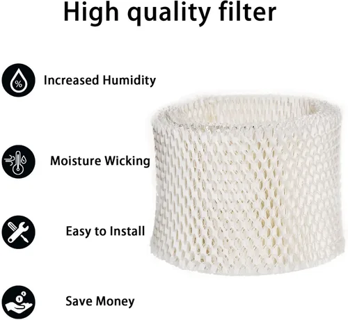 Vista 5 de HIFROM Paquete de 3 filtros de mecha de humidificador de repuesto WF2 y PWF2 compatibles con humidificador Kaz & Vicks V3100 V3500 V3600 V3800 V3900