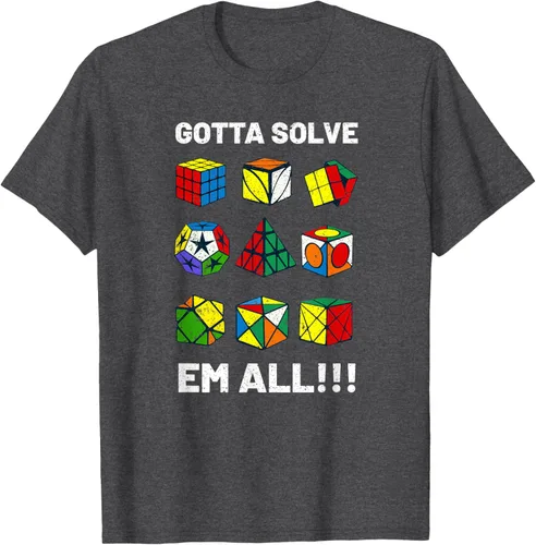 Vista 36 de Camiseta competitiva Puzzle Cube Gotta Solve Em All Speed Cubing