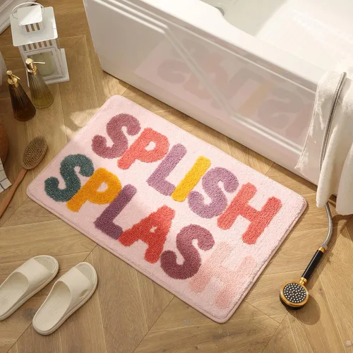 Vista 7 de Divertidas alfombras de baño bonitas antideslizantes para niños, modernas alfombrillas de microfibra absorbentes