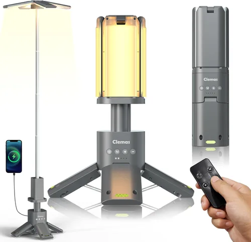 Vista 8 de Luces de camping telescópicas recargables de 14000 mAh LED, linternas magnéticas multifunción para iluminación de obra, lámpara de tienda de camping