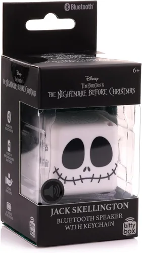 Vista 5 de Bitty Boomers Disney: La pesadilla antes de Navidad de Tim Burton - Jack Skellington - Bitty Box - Llavero con altavoz Bluetooth de 1.3 pulgadas