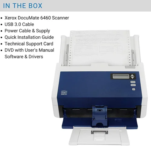 Vista 5 de Xerox DocuMate 6460 - Escáner de documentos dúplex para PC, alimentador automático de documentos
