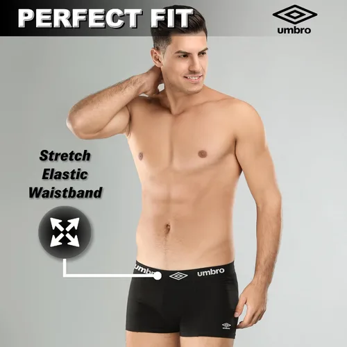 Vista 4 de Umbro Ropa interior para hombre, entrepierna corta de 4 pulgadas, ropa interior de algodón transpirable para hombre, paquete de 6, ropa