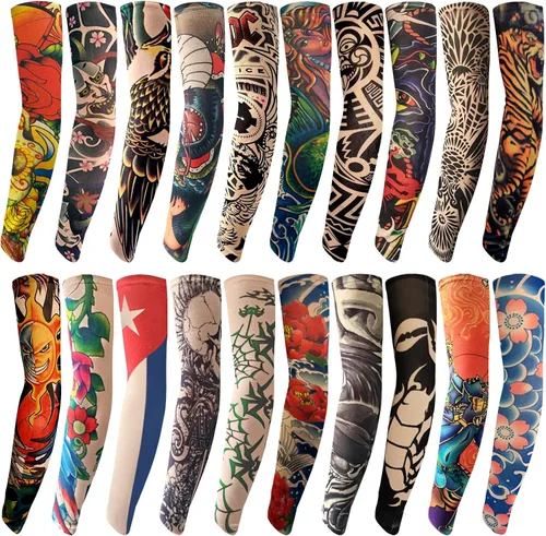 Vista 9 de Aresvns Funda de tatuaje para hombres y mujeres, mangas de brazo con protección solar UV