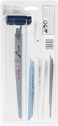 Vista 3 de BOSCH RSAP8PK - Juego surtido de 8 hojas de sierra recíproca multiusos, ideal para aplicaciones en madera, madera con clavos, metal, paneles