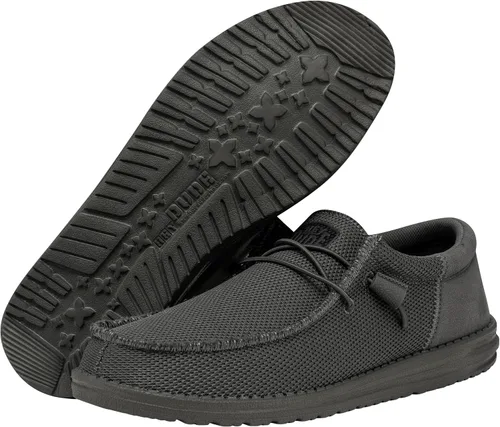 Vista 4 de Hey Dude Wally Eco Stretch Mocasines para hombre, cómodos y ligeros aleación