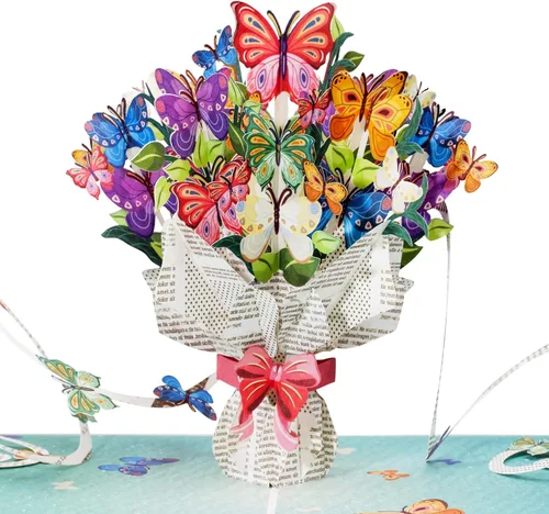Vista 9 de Paper Love Frndly - Tarjeta desplegable 3D para el día de la madre, la mejor mamá del mundo, para madre, esposa, cualquier persona, 100% reciclada