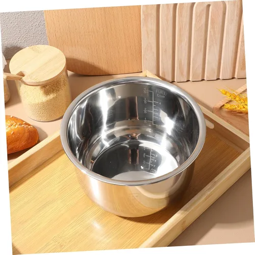 Vista 4 de SHERCHPRY Instants Pot - Olla de cocina interior de acero inoxidable de 2 litros, recipiente interior de repuesto para olla a presión tradicional