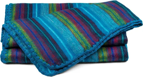 Vista 3 de QISU Manta de lana de alpaca, grande, hermosa, cálida, variada, 85 x 65 pulgadas, ultrasuave, hipoalergénica y transpirable, tela que no pica ni