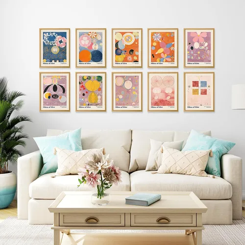 Vista 5 de Hilma Af Klint - Arte abstracto – 10 impresiones artísticas estéticas de pared y famosas impresiones artísticas de pared, pinturas famosas