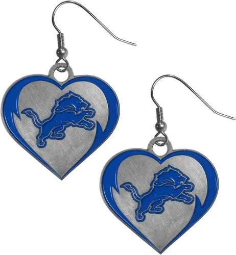 Vista 5 de Siskiyou NFL unisex-adult Heart Dangle Earrings